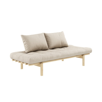Pohovka Pace Daybed – Clear lacquered/Beige
