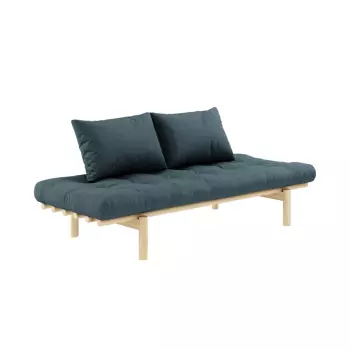 Pohovka Pace Daybed – Clear lacquered/Petrol Blue