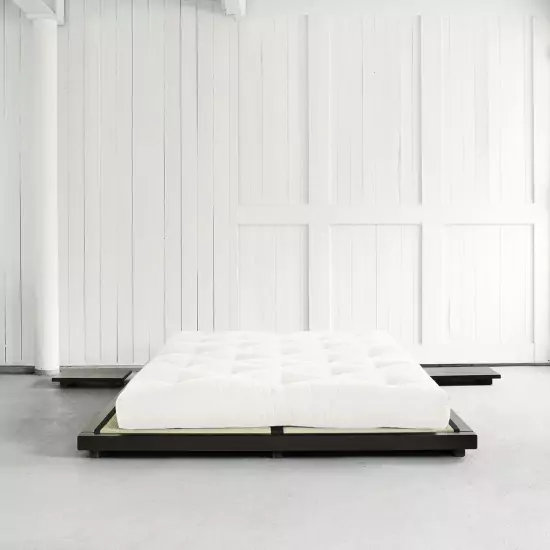 Posteľ s matracom a tatami Dock + Comfort Mat & Tatami Set – Black/Natural