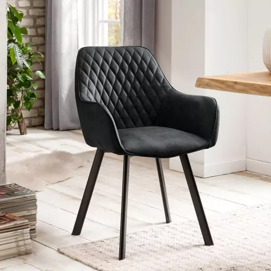 Jedálenská stolička – šedá koženka