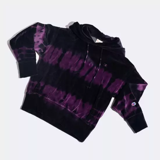 Čierno-fialová mikina Hooded Sweatshirt