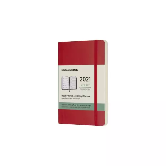 Plánovací zápisník 2021 mäkký – červený