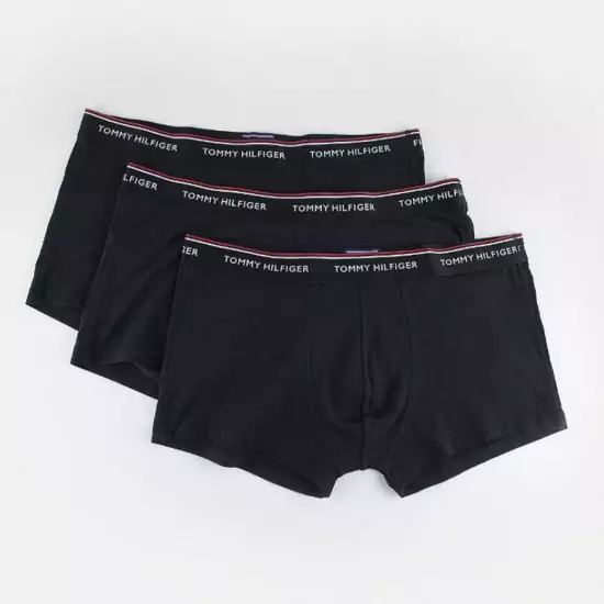 Sada 3 ks – Čierne boxerky Low Rise Trunk 3PK Premium Essentials