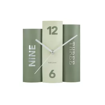 Stolné hodiny Book – zelené