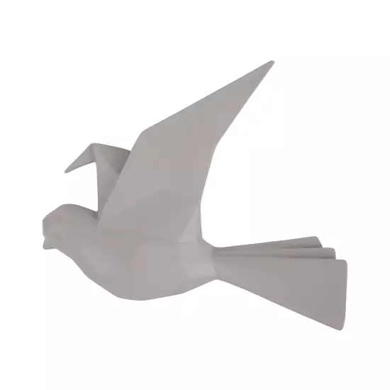 Nástenný vešiak Origami Bird – šedá