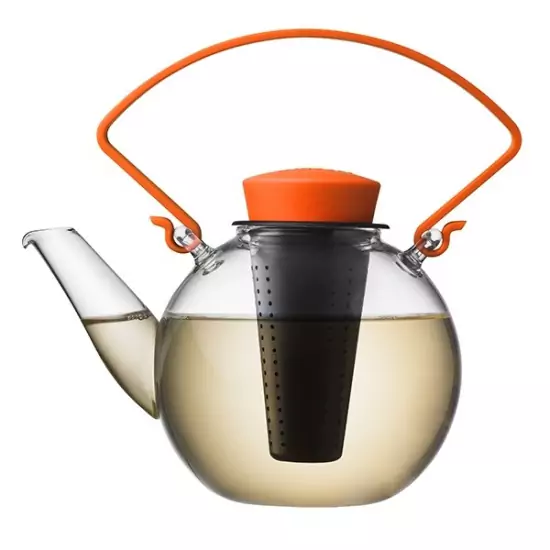 Sklenená čajová kanvica Tea for U – oranžová