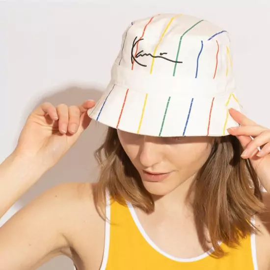 KK Signature Pinstripe Bucket Hat