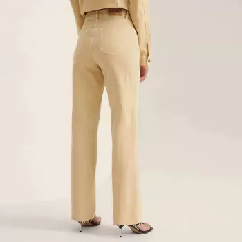 Farebné straight high waist džínsy