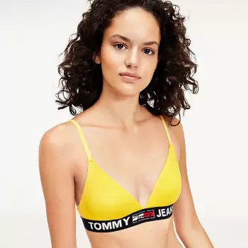 Žltá podprsenka Triangle Bralette Unlined Tommy Jeans