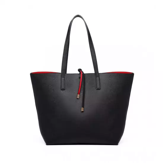 Čierna kabelka Reversible Contrast Shopper Tote Bag