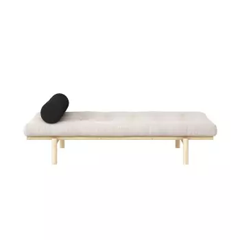 Leňoška Next Daybed – Clear lacquered/Ivory