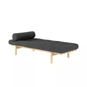 Leňoška Next Daybed – Clear lacquered/Charcoal