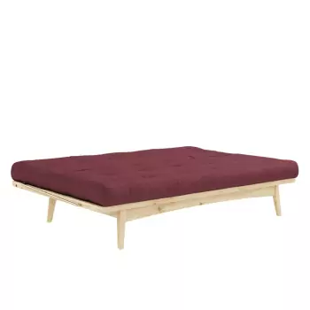 Pohovka Folk Sofa Bed – Clear lacquered/Bordeaux
