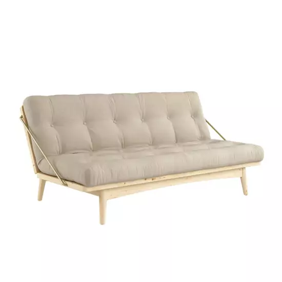 Pohovka Folk Sofa Bed – Clear lacquered/Beige