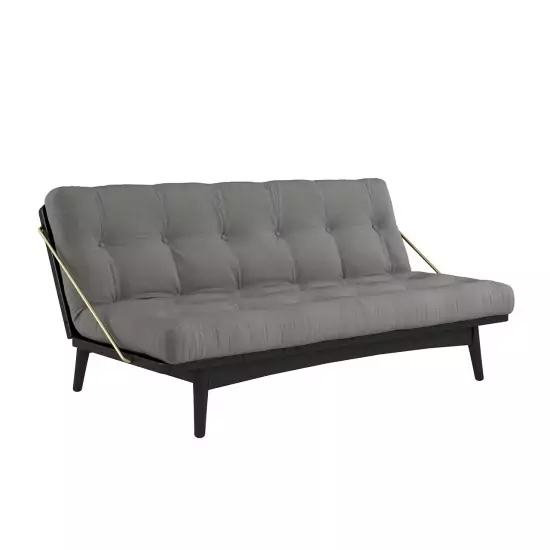 Pohovka Folk Sofa Bed – Black lacquered/Grey