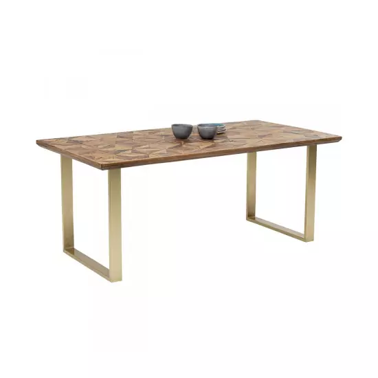 Jedálenský stôl Stars – mosadz, 180 × 90 cm