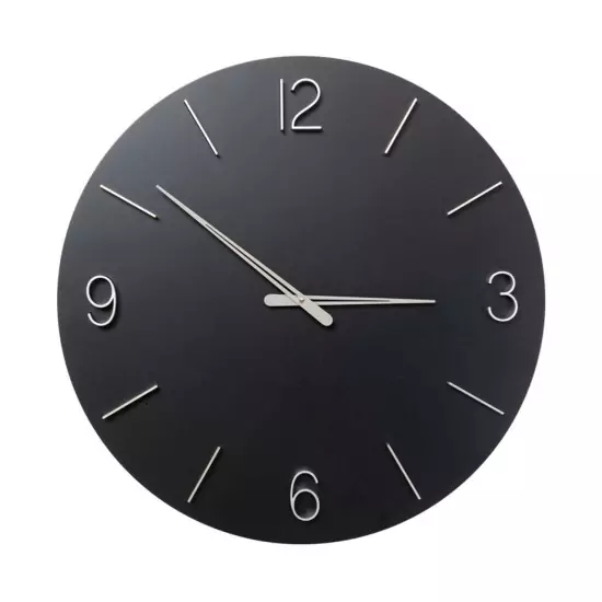 Nástenné hodiny Oscar – čierna, 60 cm