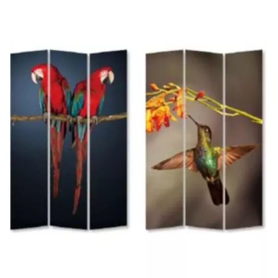 Paraván Twin Parrot vs Cute Colibri 180 × 120 cm