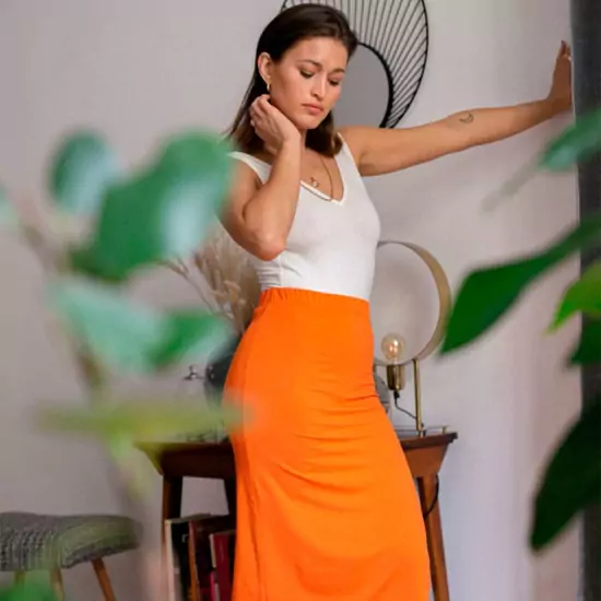 Oranžová sukňa GEORGIA
