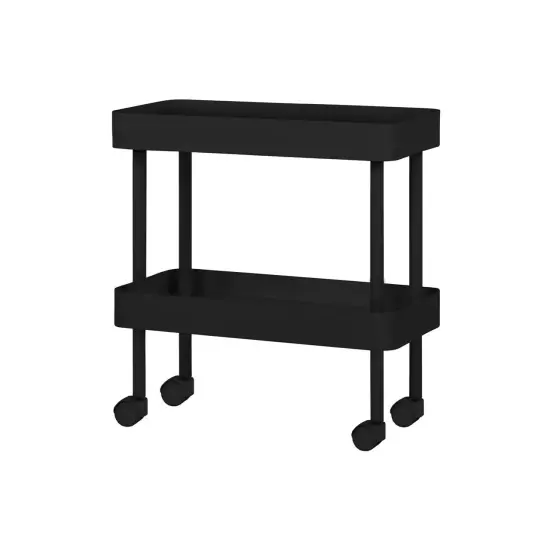 Čierny odkladací stolík Nolle – 2 zásobníky