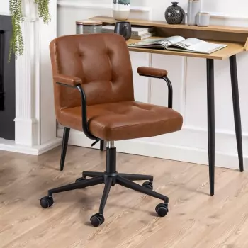 Kancelárska stolička s opierkou Cosmo – hnedá