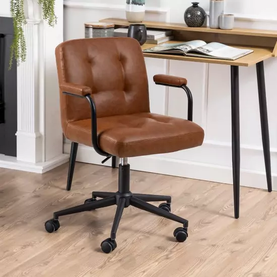 Kancelárska stolička s opierkou Cosmo – hnedá