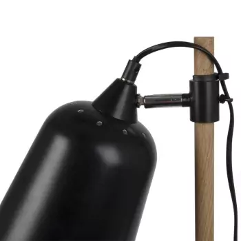 Stolná lampa Wood-like – čierna