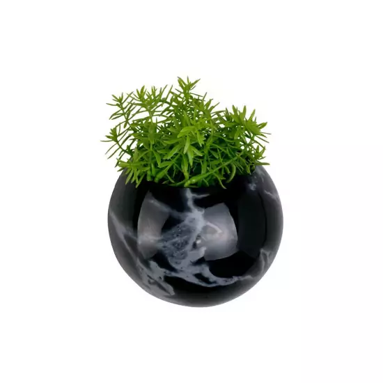 Nástenný kvetináč Globe – čierny