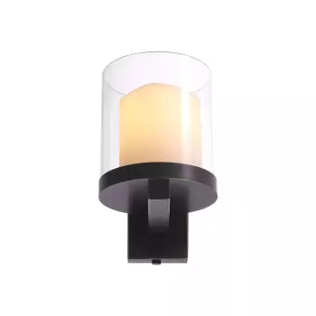 Čierna nástenná lampa Donovan